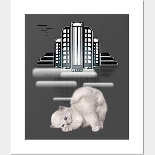 Cat Landscape Posters and Art